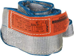 Lift-All - 4' Long x 4" Wide, 11,500 Lb Vertical Capacity, 2 Ply, Polyester Web Sling - 9,200 Lb Choker Capacity - Exact Tool & Supply