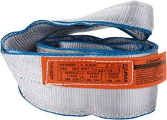 Lift-All - 6' Long x 4" Wide, 11,500 Lb Vertical Capacity, 2 Ply, Polyester Web Sling - 9,200 Lb Choker Capacity - Exact Tool & Supply