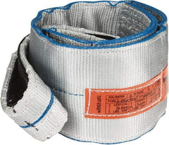 Lift-All - 6' Long x 6" Wide, 16,300 Lb Vertical Capacity, 2 Ply, Polyester Web Sling - 13,000 Lb Choker Capacity - Exact Tool & Supply