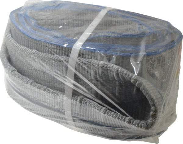 Lift-All - 10' Long x 6" Wide, 16,300 Lb Vertical Capacity, 2 Ply, Polyester Web Sling - 13,000 Lb Choker Capacity - Exact Tool & Supply