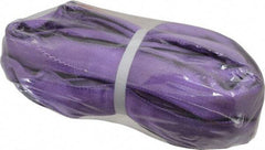 Lift-All - 10' Long x 1" Wide, Polyester Web Sling - 2,100 Lb Choker Capacity, 5/8" Diam Chain, Purple - Exact Tool & Supply