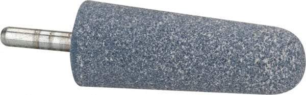 Tru-Maxx - 1" Head Diam x 2-3/4" Thickness, A3, Tree End, Aluminum Oxide Mounted Point - Blue, Medium Grade, 60 Grit, 15,530 RPM - Exact Tool & Supply
