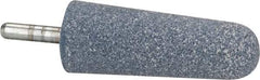 Tru-Maxx - 1" Head Diam x 2-3/4" Thickness, A3, Tree End, Aluminum Oxide Mounted Point - Blue, Medium Grade, 60 Grit, 15,530 RPM - Exact Tool & Supply