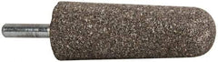 Tru-Maxx - 1" Head Diam x 2-3/4" Thickness, A3, Tree End, Aluminum Oxide Mounted Point - Medium Grade, 60 Grit, 15,530 RPM - Exact Tool & Supply