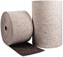 Brady SPC Sorbents - 55 Gal Capacity per Package, Universal Roll - 150' Long x 28-1/2" Wide, Gray, Cellulose - Exact Tool & Supply
