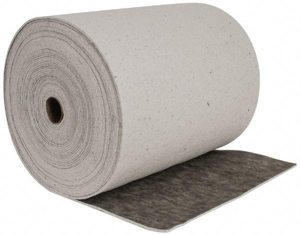 Brady SPC Sorbents - 53 Gal Capacity per Package, Universal Roll - 150' Long x 28-1/2" Wide, Gray, Cellulose - Exact Tool & Supply