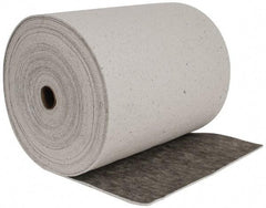 Brady SPC Sorbents - 53 Gal Capacity per Package, Universal Roll - 150' Long x 28-1/2" Wide, Gray, Cellulose - Exact Tool & Supply