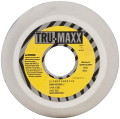 Tru-Maxx - 5" Diam, 1-3/4" Hole Size, 1-3/4" Overall Thickness, 80 Grit, Type 11 Tool & Cutter Grinding Wheel - Medium Grade, Aluminum Oxide, J Hardness, 4,585 RPM - Exact Tool & Supply