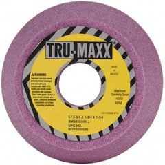 Tru-Maxx - 5" Diam, 1-1/4" Hole Size, 1-3/4" Overall Thickness, 46 Grit, Type 11 Tool & Cutter Grinding Wheel - Coarse Grade, Aluminum Oxide, J Hardness, 4,585 RPM - Exact Tool & Supply