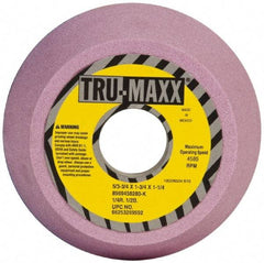 Tru-Maxx - 5" Diam, 1-1/4" Hole Size, 1-3/4" Overall Thickness, 80 Grit, Type 11 Tool & Cutter Grinding Wheel - Medium Grade, Aluminum Oxide, K Hardness, 4,585 RPM - Exact Tool & Supply