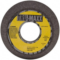 Tru-Maxx - 4" Diam, 1-1/4" Hole Size, 1-1/2" Overall Thickness, 46 Grit, Type 11 Tool & Cutter Grinding Wheel - Coarse Grade, Aluminum Oxide, K Hardness, 5,730 RPM - Exact Tool & Supply