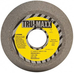 Tru-Maxx - 5" Diam, 1-1/4" Hole Size, 1-3/4" Overall Thickness, 60 Grit, Type 11 Tool & Cutter Grinding Wheel - Medium Grade, Aluminum Oxide, J Hardness, 4,585 RPM - Exact Tool & Supply