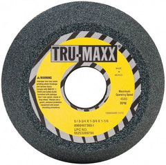 Tru-Maxx - 5" Diam, 1-1/4" Hole Size, 1-3/4" Overall Thickness, 60 Grit, Type 11 Tool & Cutter Grinding Wheel - Medium Grade, Aluminum Oxide, I Hardness, 4,585 RPM - Exact Tool & Supply