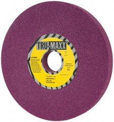 Tru-Maxx - 7" Diam x 1-1/4" Hole x 3/4" Thick, J Hardness, 60 Grit Surface Grinding Wheel - Aluminum Oxide, Type 1, Medium Grade, 3,600 Max RPM, No Recess - Exact Tool & Supply