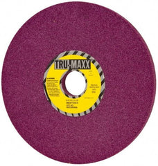 Tru-Maxx - 8" Diam x 1-1/4" Hole x 1/2" Thick, K Hardness, 60 Grit Surface Grinding Wheel - Aluminum Oxide, Type 1, Medium Grade, 3,600 Max RPM, No Recess - Exact Tool & Supply