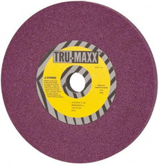 Tru-Maxx - 10" Diam x 1-1/4" Hole x 3/4" Thick, J Hardness, 46 Grit Surface Grinding Wheel - Aluminum Oxide, Type 1, Coarse Grade, 3,250 Max RPM, No Recess - Exact Tool & Supply