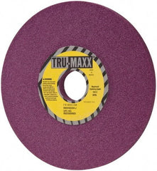 Tru-Maxx - 7" Diam x 1-1/4" Hole x 1/2" Thick, J Hardness, 60 Grit Surface Grinding Wheel - Aluminum Oxide, Type 1, Medium Grade, 3,600 Max RPM, No Recess - Exact Tool & Supply