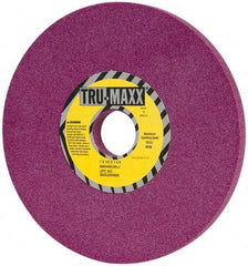 Tru-Maxx - 7" Diam x 1-1/4" Hole x 1/2" Thick, J Hardness, 80 Grit Surface Grinding Wheel - Aluminum Oxide, Type 1, Medium Grade, 3,600 Max RPM, No Recess - Exact Tool & Supply