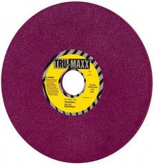 Tru-Maxx - 8" Diam x 1-1/4" Hole x 1/4" Thick, J Hardness, 80 Grit Surface Grinding Wheel - Aluminum Oxide, Type 1, Medium Grade, 3,600 Max RPM, No Recess - Exact Tool & Supply