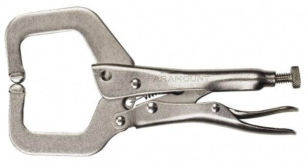 Paramount - 6" OAL C-Clamp Locking Pliers - 1-1/2" Jaw Depth, 2" Jaw Opening, Standard Handle - Exact Tool & Supply