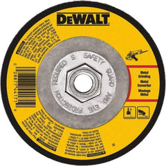 DeWALT - 24 Grit, 9" Wheel Diam, 1/4" Wheel Thickness, Type 27 Depressed Center Wheel - Aluminum Oxide, Resinoid Bond, 6,600 Max RPM - Exact Tool & Supply