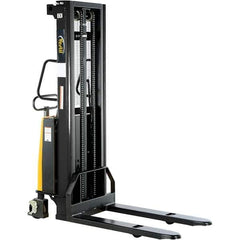 Vestil - Battery Operated Lifts Type: Stacker Powered Lift Lift Height (Inch): 118 - Exact Tool & Supply