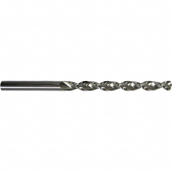 Taper Length Drill Bit: 0.2126″ Dia, 130 ° Bright/Uncoated, 3.5827″ Flute Length, 5.4724″ OAL, RH Cut, Parabolic Flute, Straight Shank, Series 501