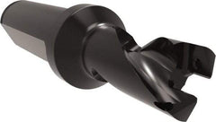 Allied Machine and Engineering - Series 15, 15 to 16mm Diam, 3/4" Diam Straight Shank with Flange, Helical Flute Spade Drill - 11/16" Max Depth, 1-3/4" Body Length, 3-25/32" OAL, Short Length, Through Coolant - Exact Tool & Supply