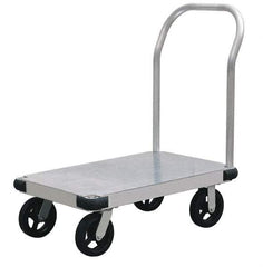 Value Collection - 2,000 Lb Capacity Aluminum Platform Truck - Aluminum Deck, 24" OAW - Exact Tool & Supply