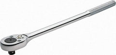 Proto - 1/2" Drive Pear Head Ratchet - Chrome Finish, 16" OAL, 24 Gear Teeth, Standard Head - Exact Tool & Supply