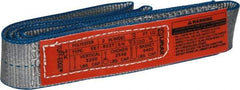 Lift-All - 3' Long x 2" Wide, 3,200 Lb Vertical Capacity, 1 Ply, Polyester Web Sling - 2,500 Lb Choker Capacity - Exact Tool & Supply