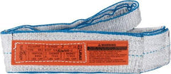 Lift-All - 3' Long x 3" Wide, 8,600 Lb Vertical Capacity, 2 Ply, Polyester Web Sling - 6,900 Lb Choker Capacity - Exact Tool & Supply