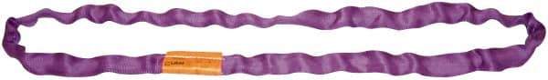 Lift-All - 8' Long x 3-1/4" Wide, Polyester Web Sling - 24,800 Lb Choker Capacity, 2-1/4" Diam Chain, Gray - Exact Tool & Supply