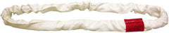 Lift-All - 7' Long x 2-1/8" Wide, Polyester Web Sling - 13,400 Lb Choker Capacity, 1-3/8" Diam Chain, White - Exact Tool & Supply