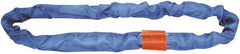Lift-All - 7' Long x 2-5/8" Wide, Polyester Web Sling - 17,000 Lb Choker Capacity, 1-3/4" Diam Chain, Blue - Exact Tool & Supply
