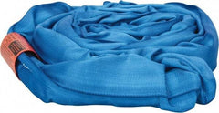 Lift-All - 6' Long x 2-5/8" Wide, 21,200 Lb Vertical Capacity, Polyester Web Sling - 17,000 Lb Choker Capacity, 1-3/4" Diam Chain, Blue - Exact Tool & Supply
