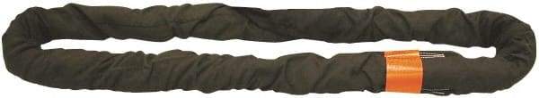 Lift-All - 9' Long x 5-1/4" Wide, Polyester Web Sling - 72,000 Lb Choker Capacity, 3-5/8" Diam Chain, Black - Exact Tool & Supply