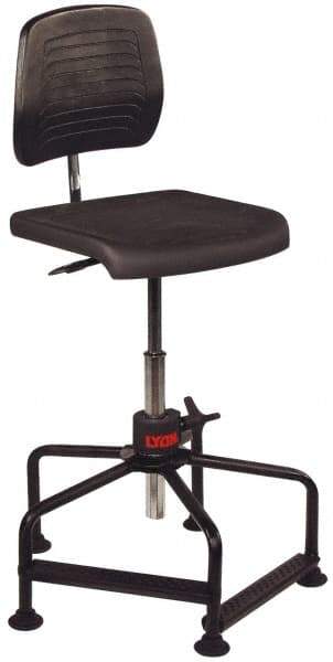 Lyon - Adjustable Chair - Polyurethane Seat, Black - Exact Tool & Supply