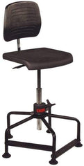 Lyon - Adjustable Chair - Polyurethane Seat, Black - Exact Tool & Supply