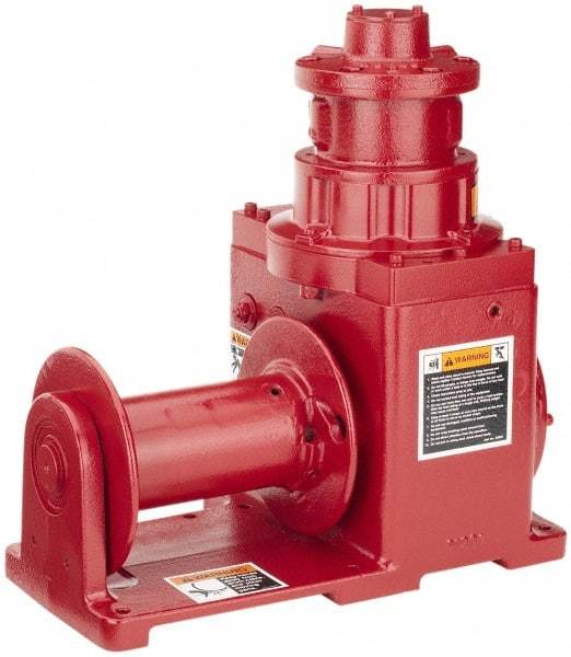 THERN - 2,000 Lbs. Cable Limit Pneumatic Dura-Hoist Winch - 50 Ft. Cable Long - Exact Tool & Supply
