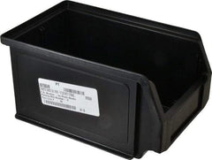 SSI Schaefer - 11 Lb. Load Capacity, 9-1/4" Deep, Black Polypropylene Hopper Stacking Bin - 4-3/4" High x 5-3/4" Wide x 9-1/4" Long - Exact Tool & Supply