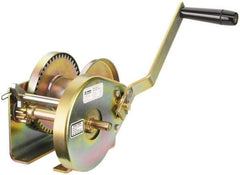 THERN - 2000/850 Lbs. Load Limit Marine Spur Gear Winch - 2,000 Lbs. Line Pull Capacity, 22 Lbs. Force to Lift 1,000 Pounds, 1/4 inch Cable Diameter - Exact Tool & Supply