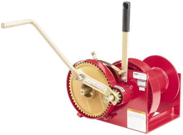 THERN - 4000/2000 Lbs. Load Limit Marine Spur Gear Winch - 4,000 Lbs. Line Pull Capacity, 10 Lbs. Force to Lift 1,000 Pounds, 3/8 inch Cable Diameter - Exact Tool & Supply