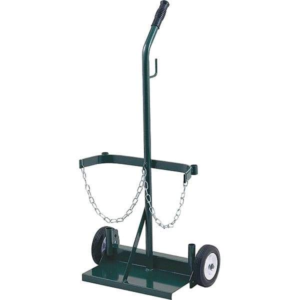 Harper Trucks - 39-1/2" OAH Hand Truck - Single Grip Handle, Semi-Pneumatic Wheels - Exact Tool & Supply