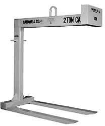 Caldwell - 4,000 Lb Capacity Pallet Lifter - 48" Long x 4" Wide, 3" Eye Thickness, 25" Outside Diameter - Exact Tool & Supply