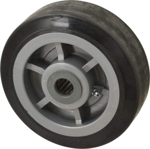 Fairbanks - 6 Inch Diameter x 2 Inch Wide, Polyurethane Caster Wheel - 750 Lb. Capacity, 2-3/16 Inch Hub Length, 3/4 Inch Axle Diameter, Roller Bearing - Exact Tool & Supply