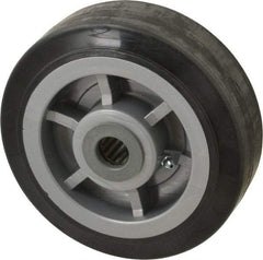 Fairbanks - 6 Inch Diameter x 2 Inch Wide, Polyurethane Caster Wheel - 750 Lb. Capacity, 2-3/16 Inch Hub Length, 3/4 Inch Axle Diameter, Roller Bearing - Exact Tool & Supply