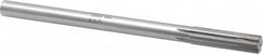 Made in USA - 0.605" Carbide-Tipped 6 Flute Chucking Reamer - Exact Tool & Supply