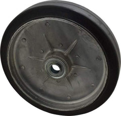 Value Collection - 8 Inch Diameter x 1-5/8 Inch Wide, Rubber Caster Wheel - 450 Lb. Capacity, 2 Inch Hub Length, 5/8 Inch Axle Diameter, Ball Bearing - Exact Tool & Supply