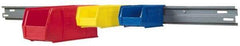 Akro-Mils - 48" Wide x 3" High, Gray Bin Hanging Rail - Use with Akro-Mils - 30-210, 30-220, 30-230 - Exact Tool & Supply